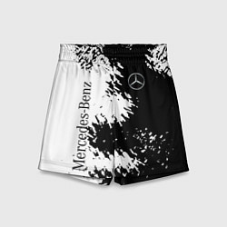 Шорты детские Mercedes-Benz: Black & White, цвет: 3D-принт