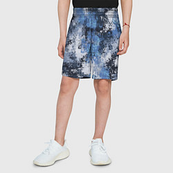 Шорты детские Спортивный камуфляж Пикси - Черника, цвет: 3D-принт — фото 2