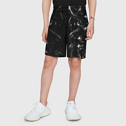 Шорты детские Змеиный Паттерн Snake Black, цвет: 3D-принт — фото 2