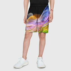 Шорты детские Цветной дым Color pattern, цвет: 3D-принт — фото 2