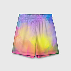 Шорты детские Красочный неон, цвет: 3D-принт