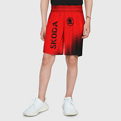 Шорты детские SKODA Skoda Абстракция, цвет: 3D-принт — фото 2
