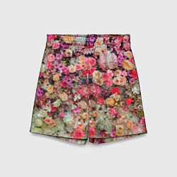 Шорты детские MILLION MULTICOLORED FLOWERS, цвет: 3D-принт