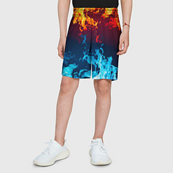 Шорты детские Лед и Пламя Борьба стихий, цвет: 3D-принт — фото 2