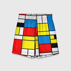 Шорты детские Texture of squares rectangles, цвет: 3D-принт
