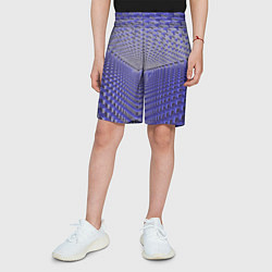 Шорты детские Неоновые кубы - оптическая иллюзия, цвет: 3D-принт — фото 2