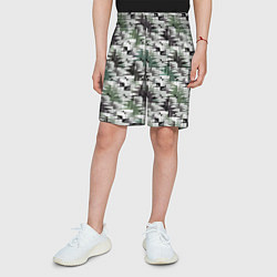 Шорты детские Абстрактный камуфляжный светлый, цвет: 3D-принт — фото 2
