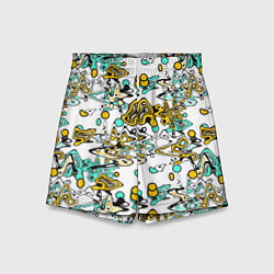 Шорты детские Abstract pattern waves and streaks, цвет: 3D-принт