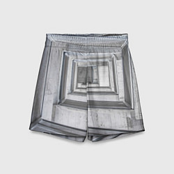 Шорты детские Абстрактная спираль из блоков, цвет: 3D-принт