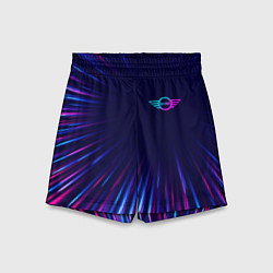 Шорты детские Mini neon speed lines, цвет: 3D-принт
