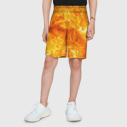Шорты детские Бушующий огонь, цвет: 3D-принт — фото 2