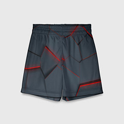 Шорты детские Геометрический узор треснутого асфальта, цвет: 3D-принт