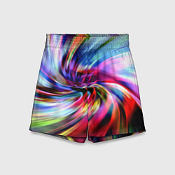 Шорты детские Радужная спираль, цвет: 3D-принт