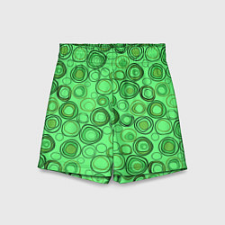 Детские шорты Ярко-зеленый неоновый абстрактный узор