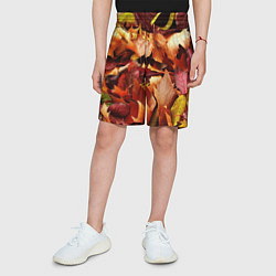 Шорты детские Куча осенних листьев, цвет: 3D-принт — фото 2