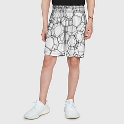 Шорты детские Матричная сетка, цвет: 3D-принт — фото 2