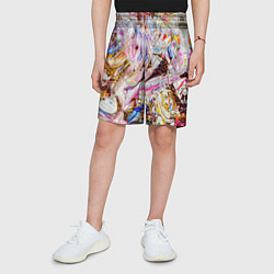 Шорты детские Aesthetic visual art galaxy slime, цвет: 3D-принт — фото 2