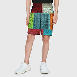 Шорты детские Patchwork - art, цвет: 3D-принт — фото 2