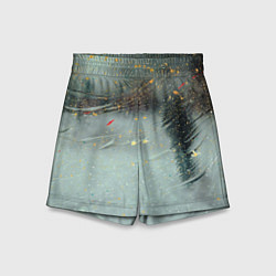 Детские шорты Абстрактная зима и краски