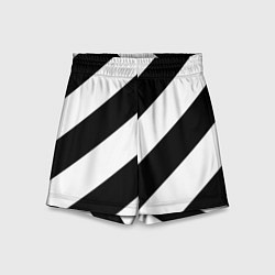 Шорты детские Черно-белые полосы, цвет: 3D-принт