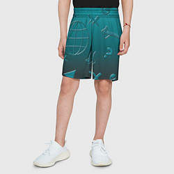 Шорты детские Символы соцсетей, цвет: 3D-принт — фото 2