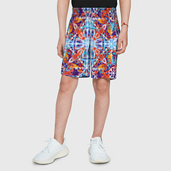 Шорты детские Яркий зимний разноцветный, цвет: 3D-принт — фото 2