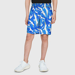 Шорты детские Летящие чайки в небе, цвет: 3D-принт — фото 2