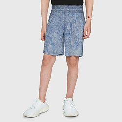 Шорты детские Лёд и снег - ледяная броня, цвет: 3D-принт — фото 2