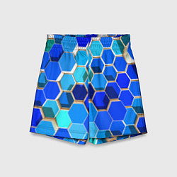 Шорты детские Абстракция неоновая, цвет: 3D-принт