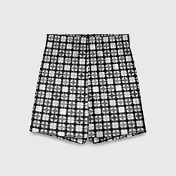 Детские шорты Черно-белый геометрический мелкий узор