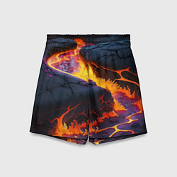 Шорты детские Оранжевая лава, цвет: 3D-принт