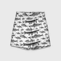 Шорты детские Паттерн на каждый день о рыбалке, цвет: 3D-принт