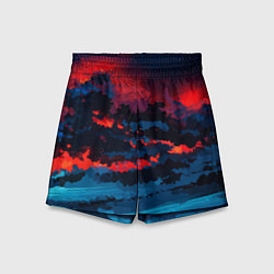 Шорты детские Абстрактное небо на закате, цвет: 3D-принт