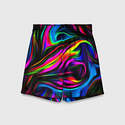 Шорты детские Неон кистью краски, цвет: 3D-принт