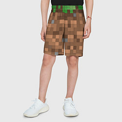 Шорты детские Блоки майнкрафта, цвет: 3D-принт — фото 2