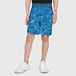Шорты детские Текстурный водяной паттерн, цвет: 3D-принт — фото 2