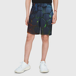 Шорты детские Взрыв плит, цвет: 3D-принт — фото 2