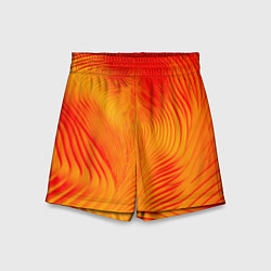 Шорты детские Фантазия в красном и желтом, цвет: 3D-принт
