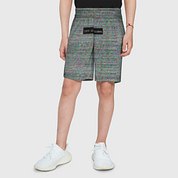 Шорты детские Lost signal, цвет: 3D-принт — фото 2