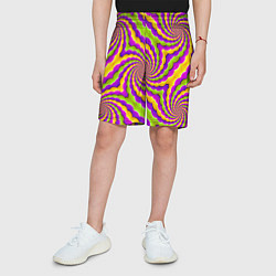 Шорты детские Красивая иллюзия вращения, цвет: 3D-принт — фото 2