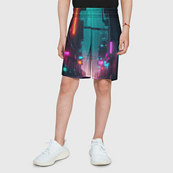Шорты детские Уличные задворки, цвет: 3D-принт — фото 2