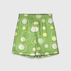 Шорты детские Зеленое ретро, цвет: 3D-принт