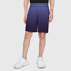 Шорты детские Градиент фиолетовый, цвет: 3D-принт — фото 2