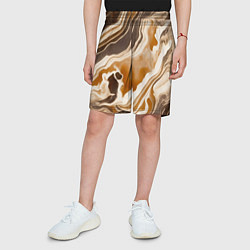 Шорты детские Яшма серая, цвет: 3D-принт — фото 2