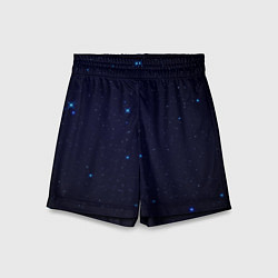 Детские шорты Тёмный космос и синие звёзды
