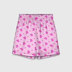 Детские шорты Розовый паттерн - Барби и сердечки
