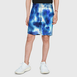 Шорты детские Акварельные абстрактные пятна напоминающие космос, цвет: 3D-принт — фото 2