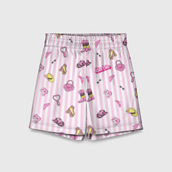 Детские шорты Барби - розовая полоска и аксессуары