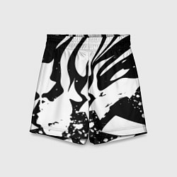 Шорты детские Экспрессивная чб абстракция, цвет: 3D-принт