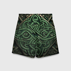 Шорты детские Симметричный узор в ирландском стиле, цвет: 3D-принт